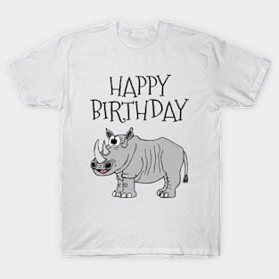 Happy Birthday Rhino Wildlife Lover T-Shirt